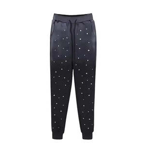 Sweat à capuche en polyester à strass avec des pierres scintillantes, pantalons et survêtements assortis. - Product Image 6