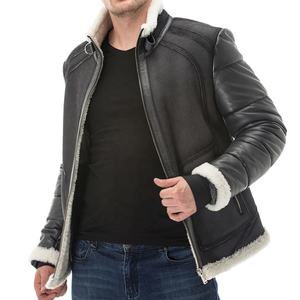 Chaqueta de Piel de Oveja, Estilo Nuevo 2022, Chaqueta de Cuero Genuino para Hombre, Cálida y Forrada de Borrego - Product Image 4