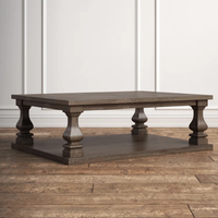 Table basse Modèle de table classique en bois de teck de style antique traditionnel pour les salles de détente et les salons