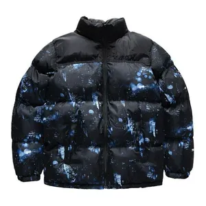 Venta al por mayor hecho a medida OEM mejor calidad promocional moda brillante abrigo de invierno para hombre chaqueta acolchada personalizada chaqueta acolchada