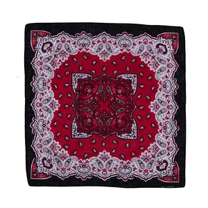 Bandana Supplier Soft 100% Cotton Custom Printed Bandana Square Scarf Handkerchiefs