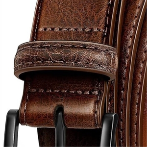 Cinturón de cuero de estilo informal para hombre personalizable 100% cinturón de cuero genuino con hebilla - Product Image 5