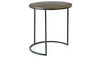 Ensemble de 2 tables gigognes modernes de luxe en métal noir Table basse pour la décoration du salon et de la maison