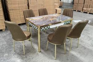 Ensembles de salle à manger modernes et convertibles de luxe, classiques et élégants, en bois et métal, pour la maison, la cuisine, l'hôtel, le restaurant, les villas et les espaces de vie - Product Image 3