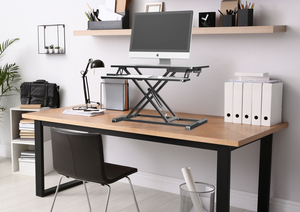 Modern Height Adjustable Tabletop Pneumatic Riser Office Home Sit Standing Workstation <strong>Desk</strong> Converter - Product Image 6