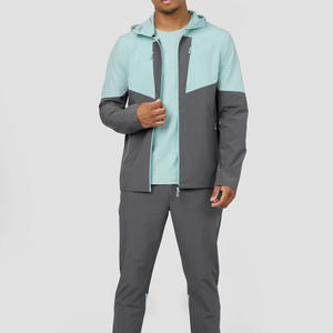 Survêtement de sport pour homme en nylon, coupe ajustée, avec fermeture éclair, couleur contrastée, design 2026, pour l'entraînement, le jogging et les activités de plein air - Product Image 4