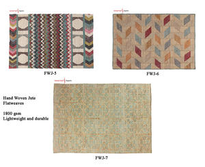 Alfombra tejida de yute de lujo, textura Natural tejida a mano, Color personalizado, tejidos planos, alfombra bordada y comercial para suministro a granel - Product Image 3