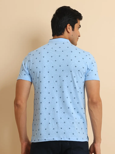 Camiseta con cuello Mandarín de alta calidad, 100% algodón, Media manga, ajuste Regular, diseño único de bolsillo de hueso, cómodo para uso diario - Product Image 6