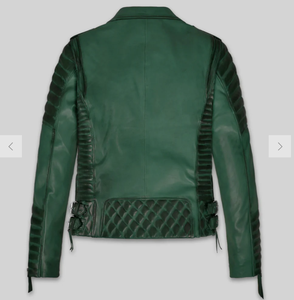 Chaqueta de Cuero Charlotte Verde Quemado 2006, Nueva Moda, Chaqueta de Cuero para Hombre y Mujer, Chaqueta de Cuero Marrón Resistente al Viento, Estilos Personalizados - Product Image 2