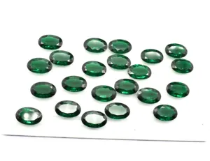 Labor erstellt Smaragd Oval schliff 26 X24X9 mm Größe RIESIGE loser Edelstein für Schmuck Anhänger Halskette Herstellung Neno Green Emerald.