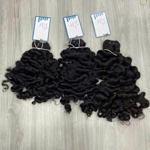 Extensions de cheveux bouclés birmans bruts de haute qualité, gros volume, vierges, mèches de cheveux humains vietnamiens avec fermeture en dentelle - Product Image 6