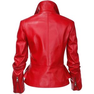 Veste en cuir de moto de taille XL pour femmes avec logo personnalisé de la meilleure qualité Long tissu tricoté laine de fourrure de coton respirant fini - Product Image 1