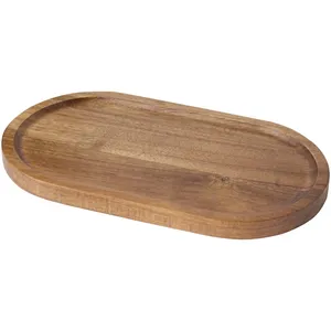 Vassoio da portata personalizzato in acacia per bevande - Product Image 1