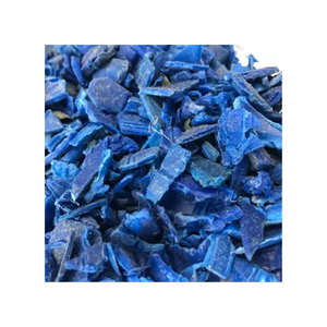 Washed HDPE blue drum flakes prepared for export markets with reliable quality control - Product Image 1
