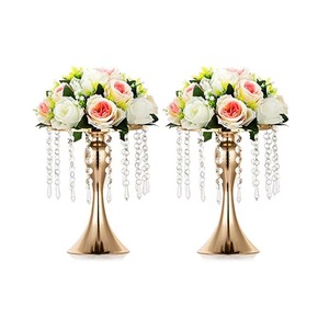Vases à fleurs Design luxueux Fer et cristal Vase à fleurs décoratif pour la maison Fabricant Exportateurs Vases à fleurs en métal - Product Image 1