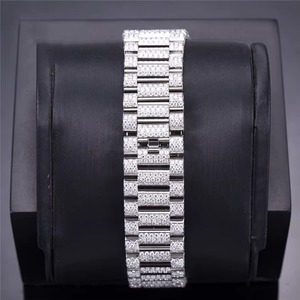 VVS Moissanite Styled Hip Hop Luxury <b>Mechanical</b> Stainless Steel <b>Watch</b> <b>for</b> <b>Men</b> Designed <b>for</b> High Fashion and Bold Street Style - Product Image 2