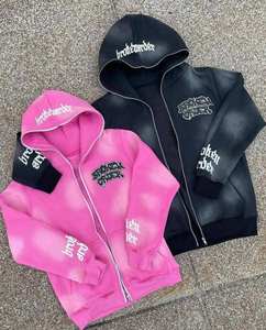เสื้อมีฮู้ดและกางเกงวอร์มแบบมีซิปเต็มหน้าชุดวอร์มปักตามสั่งใช้ได้ทั้งชายหญิงและชายเสื้อฮู้ดสำหรับวิ่งจ๊อกกิ้ง - Product Image 2