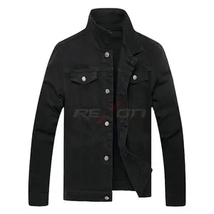 Jaket Denim pria warna hitam Paling nyaman dengan harga murah jaket Denim hitam harga grosir