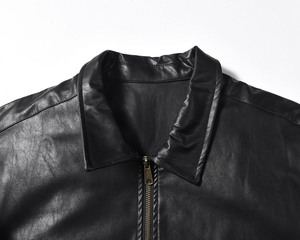 แจ็กเก็ตหนังเคลือบแฟชันสำหรับผู้ชาย, เสื้อแจ็คเก็ตหนัง2025กันลมระบายอากาศได้ดีดีไซน์ใหม่สำหรับฤดูหนาวหนัง100% - Product Image 3