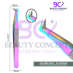 Rainbow Color 5-Piece Set High Quality Anti-Static 45-Degree Eyelash Extension Tweezers Multi-Functional Premium Grafting Beauty - Product Image 3