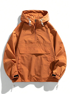 Veste coupe-vent OEM de style High Street pour l'hiver Col montant Fermeture du pull Méthode de tissage non tissé - Product Image 6