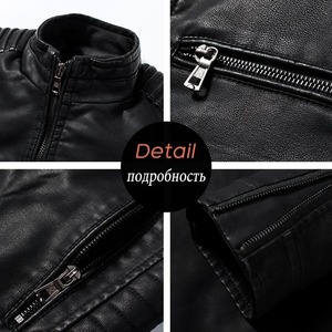 Personalizar Fabricante Causal Vintage Chaquetas de cuero de los hombres Diseño fino Motor Biker Pocket 100% Chaqueta de cuero para los hombres - Product Image 6