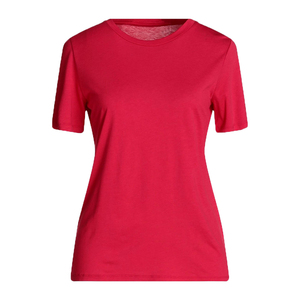 Nouveau T-shirt personnalisé pour femme, col rond, manches courtes, uni, respirant, en tissu polaire écologique gaufré - Product Image 1