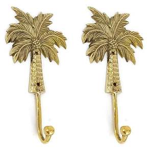 Decorative embossed brass wall hooks <b>for</b> stylish home wall decoration and practical <b>hanging</b> of daily use accessories - Product Image 6