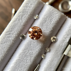 Best Quality Extraordinary 6 Crt Brilliant Cut Round Beautiful Orange D Color Lab-Grown Diamond <b>Loose</b> <b>Moissanite</b> Gemstone - Product Image 2