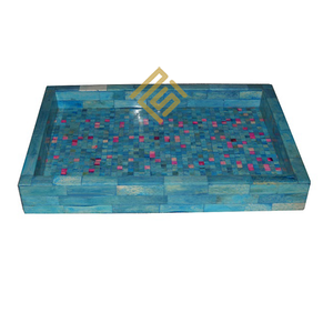 Plateau de service en bois rond de haute qualité avec design moderne haut de gamme Noël vacances décor à la maison Art thème corde Format - Product Image 2