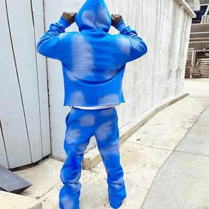 Survêtement Jogger Évasé Empilé de Qualité Supérieure 2026, Personnalisé, Très Vendu, Imprimé, Délavé à l'Acide, Ample et Surdimensionné pour Hommes - Product Image 1