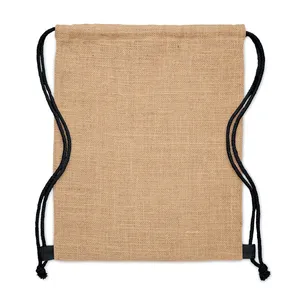 FUKURO Sustainable Jute <b>Drawstring</b> <b>Bag</b> Promotional Sportpacks for Merchandising - Product Image 4