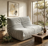 Canapé sans structure ergonomique pour salon, confortable et compressible, avec soutien corporel, production standardisée