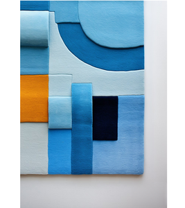 Alfombra de lana abstracta con mechones a mano de pila alta Diseño moderno suave para oficina en casa o habitaciones de niños Tamaños 4*6 - Product Image 3