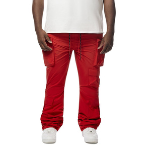 Pantalones acampanados Diseño de logotipo personalizado Pantalones de Jogger Algodón grueso Recto Suelto Pierna ancha Pantalones de chándal acampanados Estilo deportivo informal holgado - Product Image 5
