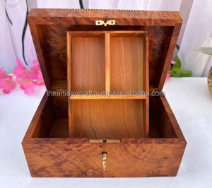 Caja de Joyería Cuadrada de Madera Hecha a Mano, Tamaño Personalizado, Color Natural, Diseño Moderno, Construcción Duradera, Decorativa para Anillos - Product Image 4