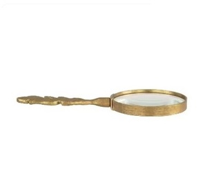 Support de loupe en bronze nautique artisanal, bois vieilli, accessoire de bureau à prix raisonnable - Product Image 4