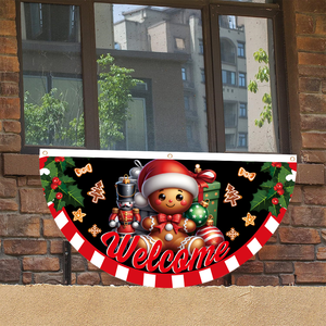 Bannière en polyester semi-circulaire personnalisable pour Shein Festival, Halloween, remise de diplômes, décoration de fête, salon professionnel - Product Image 2