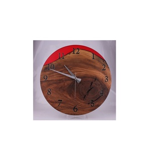 Horloge murale moderne de luxe de qualité supérieure pour cadeau et bureau en bois et résine époxy maison horloge murale prix de gros personnaliser l'emballage - Product Image 6