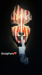 finger on the lips Fiber sculpture garden statue/finger on the lip lady <b>art</b> statue/Weatherproof finger on the lips sculpture - Product Image 2