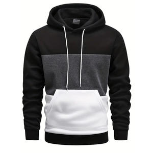 MOQ 1 pieza Fleece Custom Logo Factory Casual Sudadera con capucha multicolor Heavyweight Mens Casual Color en blanco Sudadera con capucha - Product Image 3
