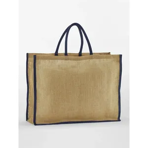 Sustainable Natural <b>Starched</b> Jute Tote Bag Shopper Promotional Merchandising - Product Image 6