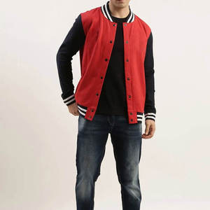 Best Selling High Quality Canvas 100% Cotton Long Sleeves Winter Wear <b>Smart</b> Stylish College Bomber <b>Jacket</b> Unisex Windproof - Product Image 4
