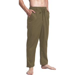 Pantalones Vintage de talla grande para hombre 2025, lona de punto ligero de alta calidad, estilo lavado de cintura media de secado rápido - Product Image 1