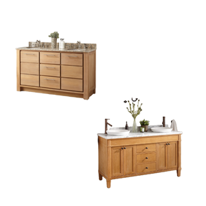 Meuble sous-vasque Lavabo de salle de bain mural Vanité Couleur bois Meubles de salle de bain naturelle - Product Image 2
