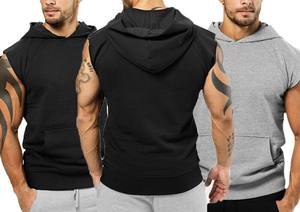 Sudaderas con capucha de gimnasio personalizadas Nuevo estilo para hombre Sudadera con capucha sin mangas Última Sudadera con capucha de entrenamiento para hombre Material transpirable - Product Image 6
