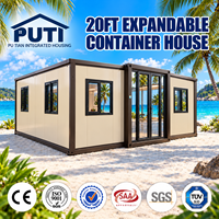 Maison conteneur modulaire préfabriquée extensible personnalisable en acier galvanisé de qualité supérieure, spacieuse, 20, 30, 40 pieds, 2, 3 ou 4 chambres