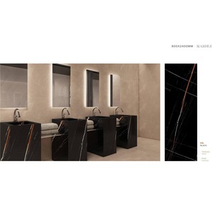 Piedra sinterizada Gris 800x2400x15mm Porcelana vitrificada Azulejo Pulido India Export Edge - Product Image 2