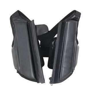 Prix de gros Protège-poitrine de couleur noire Nouveau design de protège-poitrine en cuir pour l'entraînement de boxe - Product Image 2