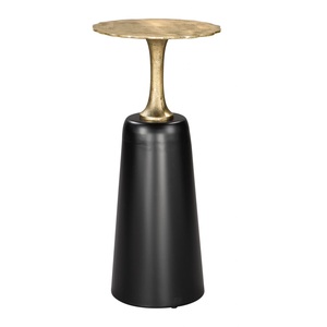 Table d'appoint moderne occidentale en aluminium et métal doré Tables basses de thé au design simple pour la décoration intérieure de meubles de maison et de salon - Product Image 1